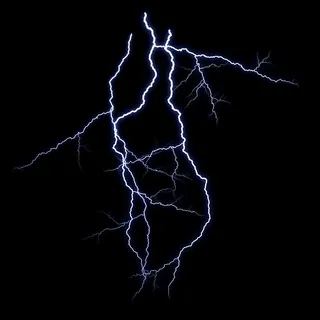 白色华丽的闪电