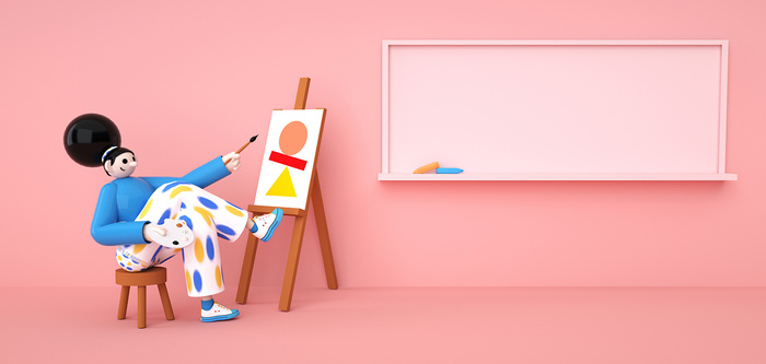 3d人物绘画c4d卡通人物