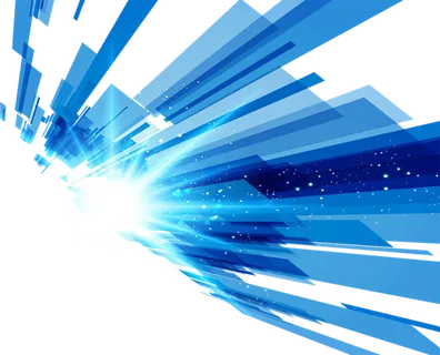 放射光线蓝色发散科技kv主视觉