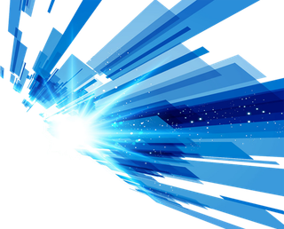 放射光线蓝色发散科技kv主视觉