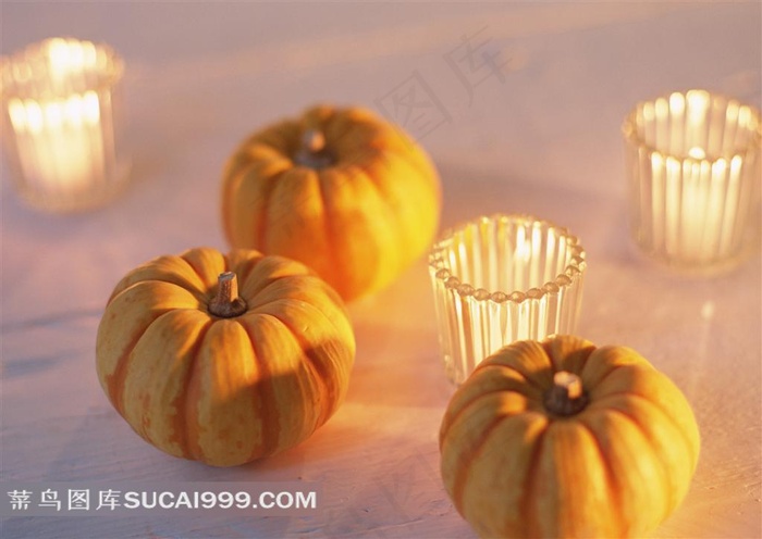 南瓜与玻璃杯
