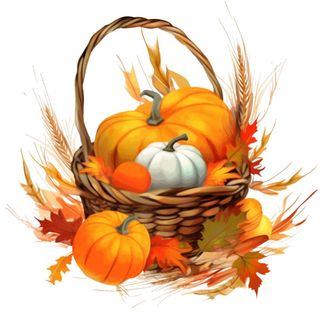 秋季作物小麦南瓜免抠