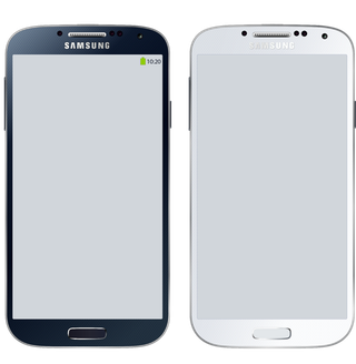 手机正面图蓝黑