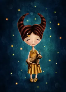 卡通星座美女素材高清图片