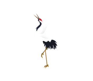 展翅欲飞的仙鹤