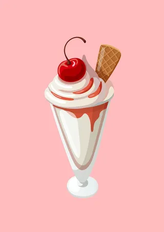 樱桃车厘子冰激凌冰淇淋