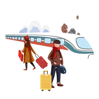 高铁列车动车动画免扣素材PNG