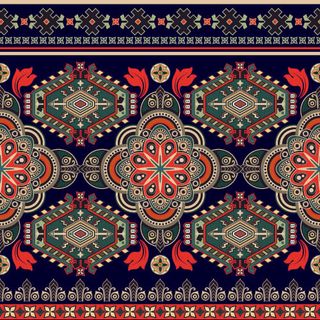 少数民族藏族特色花纹波西米亚风纹理背景图案设计AI矢量图片素材