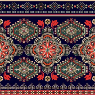 少数民族藏族特色花纹波西米亚风纹理背景图案设计AI矢量图片素材