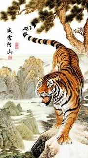 壁画 仿3D背景 油画 