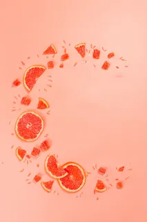 西柚切面组合照片