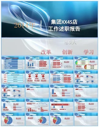 汽车4S店销售年终个人工作述职报告ppt模板