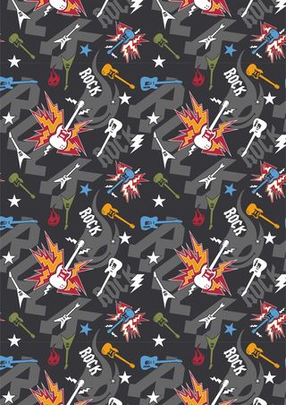 吉它贝斯乐器培训酷炫涂鸦