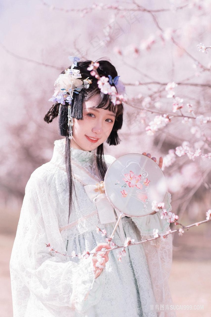 高清樱花古装少女图片