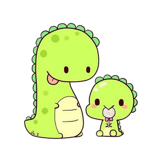 可爱卡通绿色龙