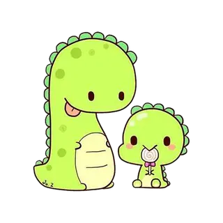 可爱卡通绿色龙