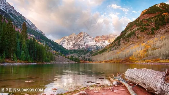 湖畔山脉风景画壁纸 湖畔山脉风景画壁纸