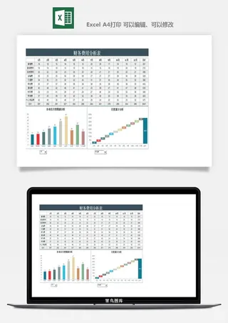 财务日报表指标收支出营收分析表excel表格模板素材