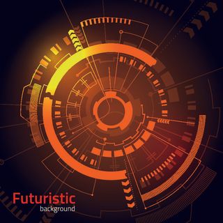 科幻未来科技操作仪表盘HUD元素图游戏UI图标界面边框矢量AI素材