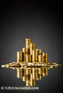 金钱储蓄系列 - 一堆闪闪发亮的金币