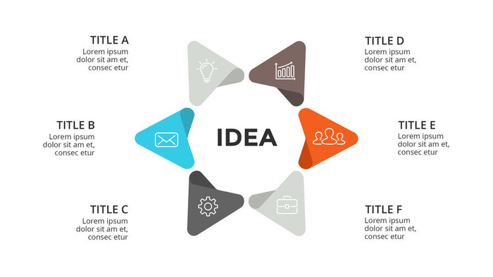 数据图表统计图形分析分类商务会议办公图标PSD模板素材