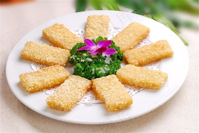 蛋煎糍粑美食素材