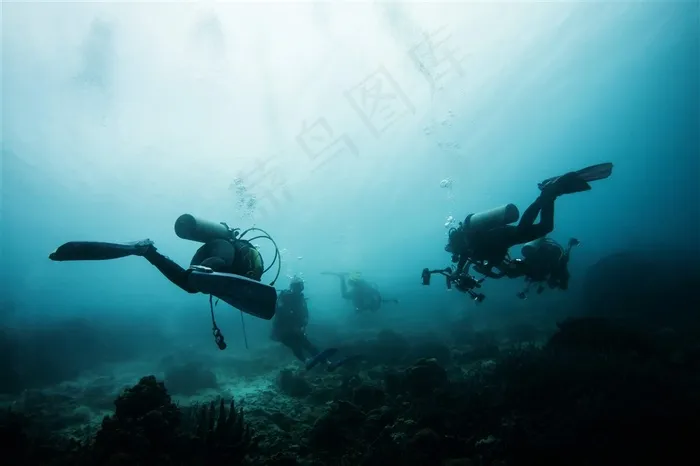 海底潜水员高清摄影