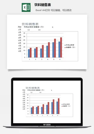 饮料销售表excel模板