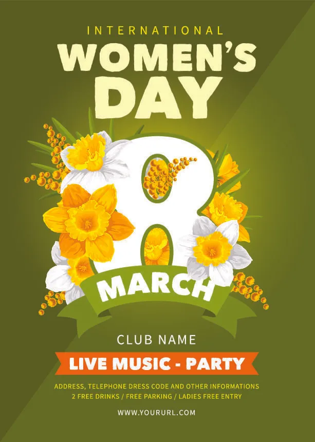 三八妇女节女神节贺卡素材eps,ai矢量模版下载