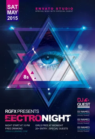 动感DJ背景海报PSD素材