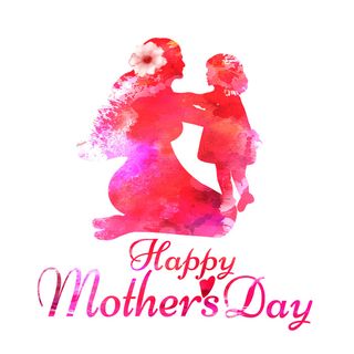 水彩粉色母亲节素材