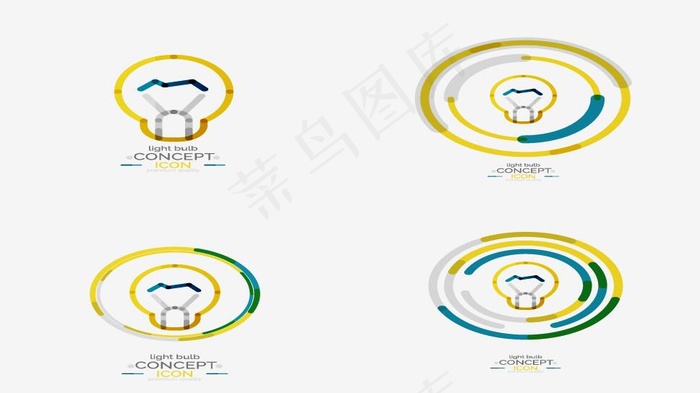 生活圆形图标ai矢量模版下载