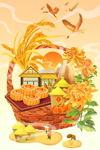 【国潮】立秋插画