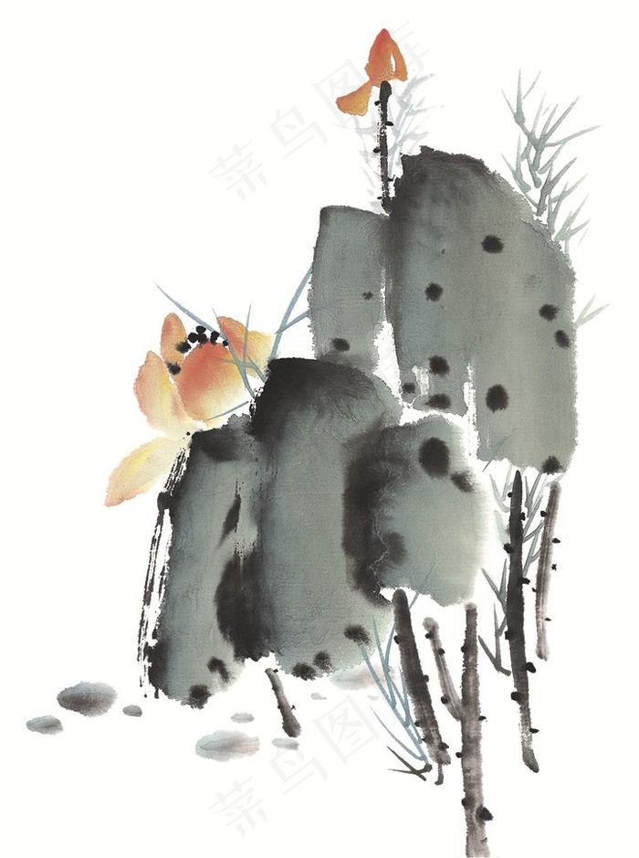 花卉国画图片素材