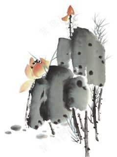 花卉国画图片素材