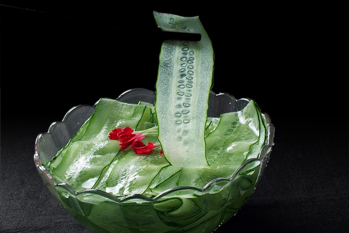 素功夫黄瓜火锅配菜美食设计素材