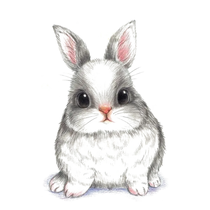 水墨画兔子