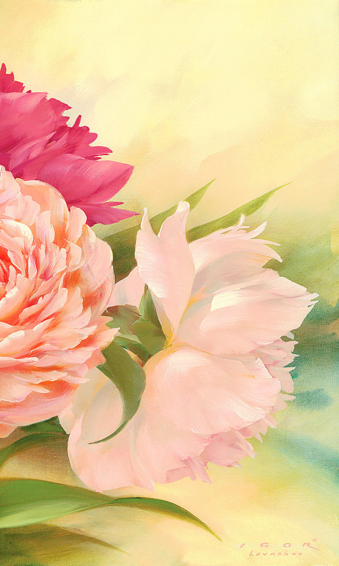 唯美花卉花朵油画