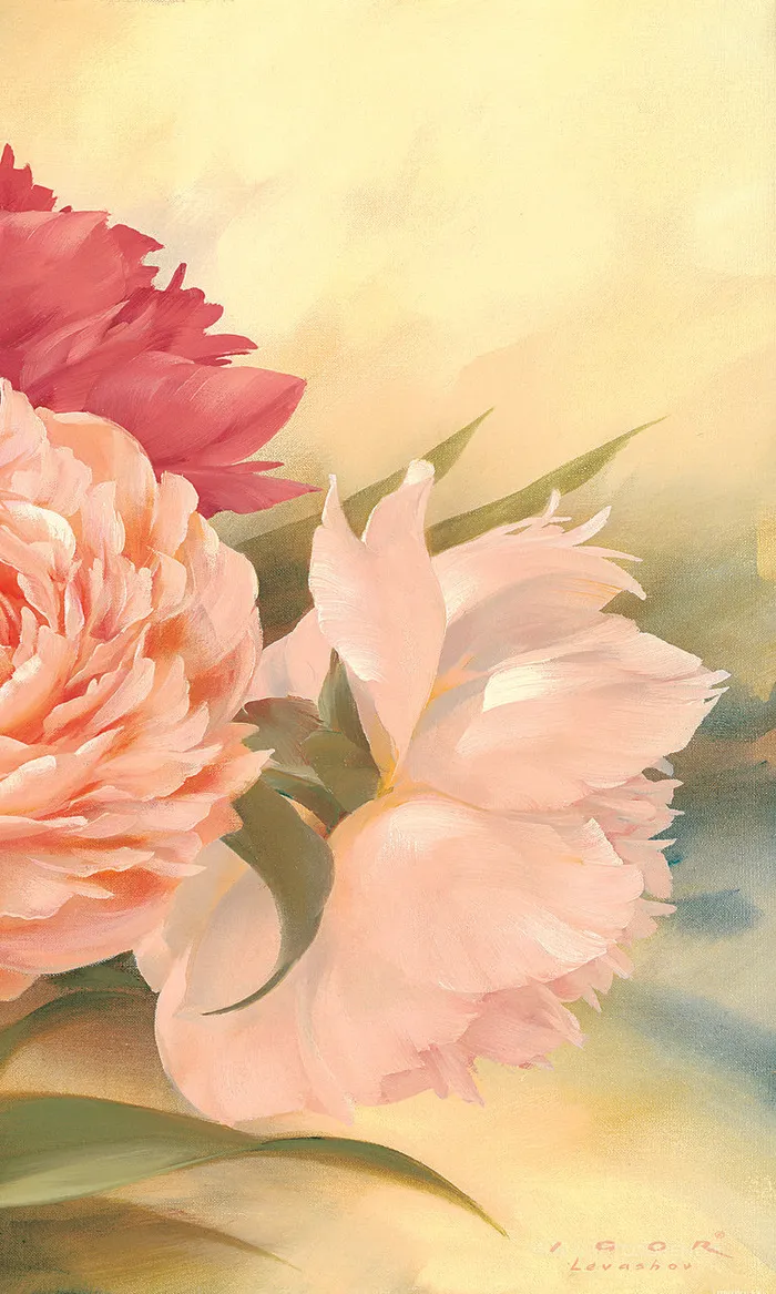 唯美花卉花朵油画