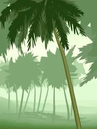 绿色卡通风动画动漫素描写实海报名片图片素材背景8