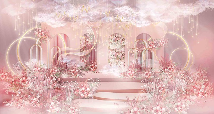 粉色浪漫婚礼效果图