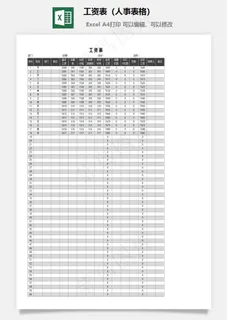 工资表（人事表格）