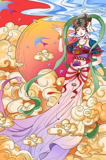 复古中国风国潮神话人物敦煌插画仙女手绘海报背景PSD设计素材 复古中国风国潮神话人物敦煌插画仙女手绘海报背景PSD设计素材