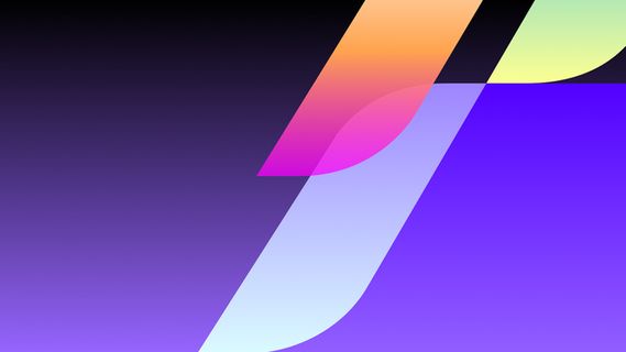 极简剪纸波浪弥散光渐变背景图