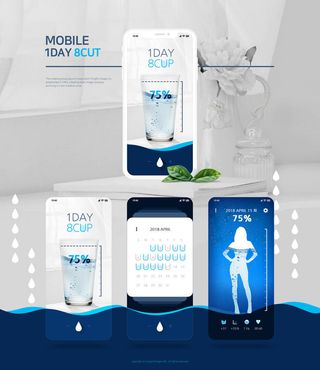 UI多页面包装展示手机APP交互界面样机长图概念PSD设计模板