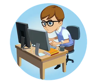 圆形图标办公卡通兴趣班少儿兴趣班