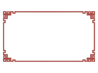 中国风红色边框