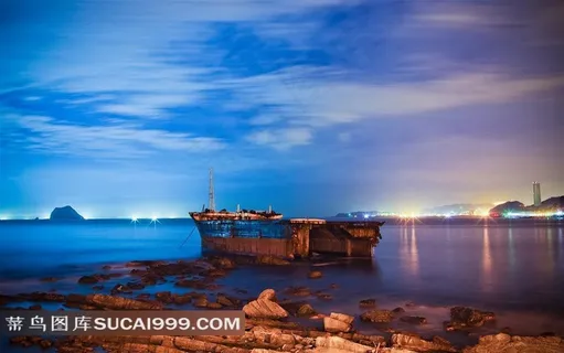 中国*高清海边船舶城市风景