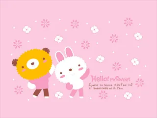 粉色熊和兔背景