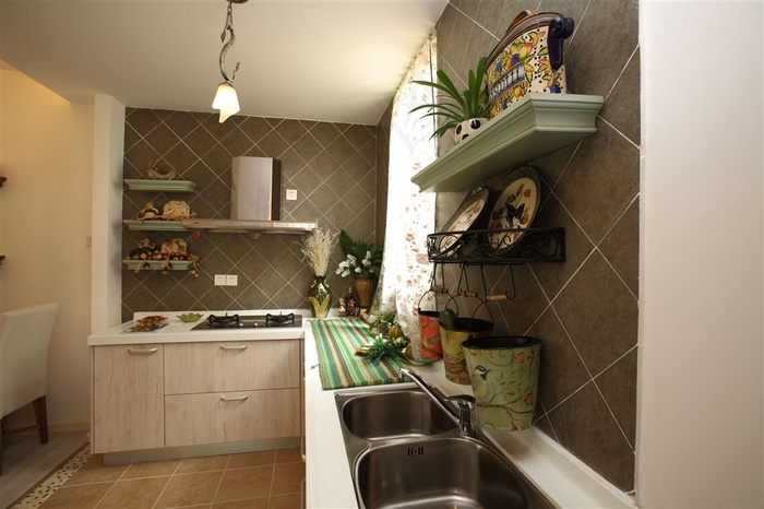 美式简约厨房场景